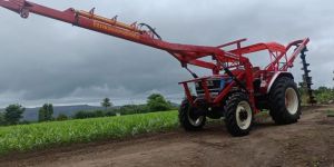 Tractor Pole Erection Machine