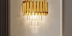 PQG K9 Crystal Golden Mamba Wall Light