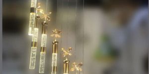 PQG Raindrop Chandelier Lighting Modern Crystal Ceiling Lighting Fixture