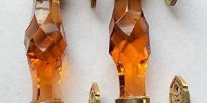 PQG Rounded Flat Crystal Cabinet and Drawer Knob