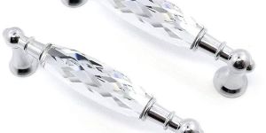 PQG Transparent Crystal Glass Door Handle