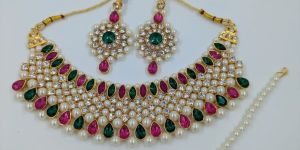Stunning Multi Color Bridal Choker Set