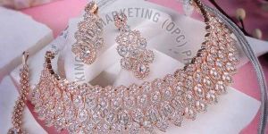 Rose Gold Plated Bridal Jewellery Set