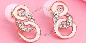 Rose Gold Plated Stud Earring