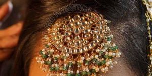 Traditional Polki Stone Maang Tikka