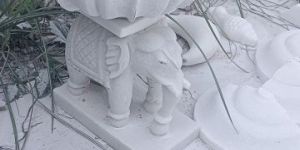White Marble Makrana Elephant Statue