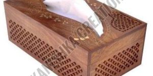 Rectangular Wooden Tissue Box