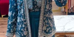 Ladies Blue Party Wear Dress