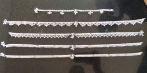 Ladies Trending Silver Anklets