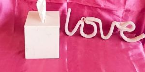 White Marble Tissue Box Holder