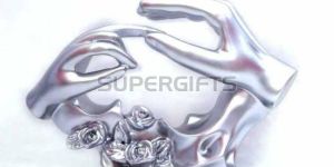 Silver Black Plastic Hand Trophy