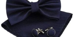 Microfiber Jacquard Bow Tie Set