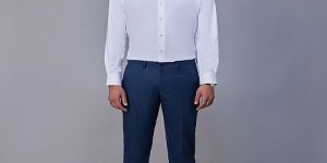 Mens Plain White Cotton Linen Shirt