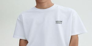 Menton France Printed Mens White Oversized T-Shirt