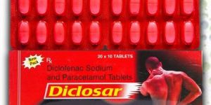 Red Diclosar Diclofenac Sodium Paracetamol Tablets
