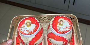 Square Tray with Jars