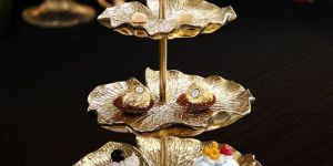 three step serving platter