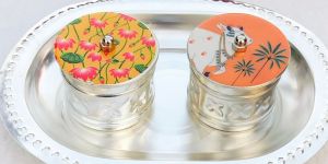 Silver Plated Box Tray Set