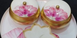 Tray with Candle and Jars