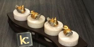 Wooden Serving Tray Set