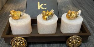 Wooden Tray with Resin Set