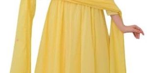 Women's Cotton Embroidered Anarkali Kurti with Pant and Dupatta Set