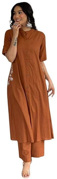 Women's Cotton Printed A-Line Kurti with Pant
