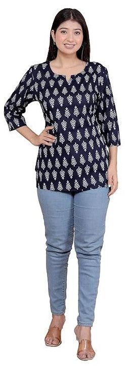 Women's Rayon Printed Short Kurti