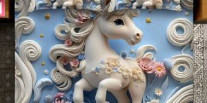 Unicorn Bloom Star Swirl Print Sculpted Shine Mystic Mane Bedsheet