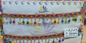 Multicolor Beaded Decorative Lace Trim Handbag