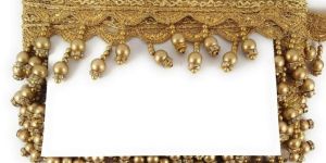 Stone Work Golden Beaded Lace Trim