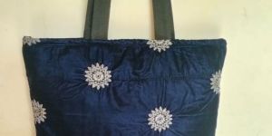Cotton Flower Design Hand Bag
