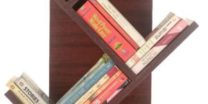 Brown Wooden Book Rack