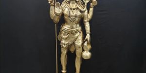 Standing Lord Shiv Brass Statue