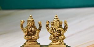 Vintage Brass Laxmi Ganesh Ji Murti