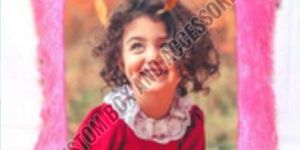 Photo Printed Square Pink Fur Sublimation Cushion