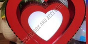 Red Sublimation Big Heart Rotating Lamp