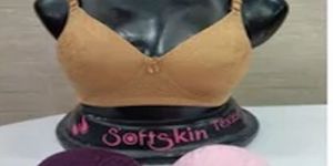 Seamless Flora Net Padded Bra