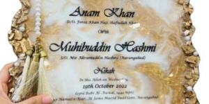 Customize Resin Wedding Invitation