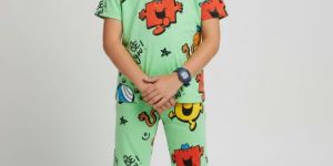 Boys Half Sleeves Night Suit