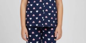 Girls Cotton Printed Night Suit