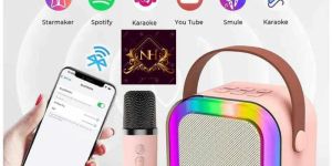 Portable Bluetooth Speaker with Wireless Mic