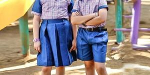 Unisex Schoolwear Cotton Checkered Uniform