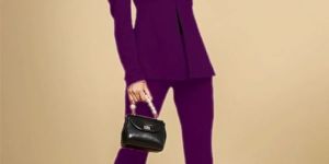 Ladies Purple Poly Cotton Co-Ord Set