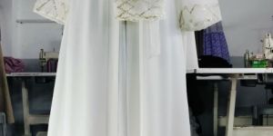 Elegant White Abaya Dress