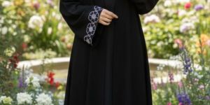 Front Open Black Abaya
