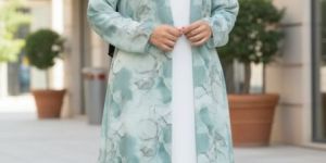 Printed Jacket Abaya