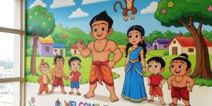 3D Cartoon Wall Art Painting Service