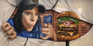 3D Restaurant Wall Art Painting Service