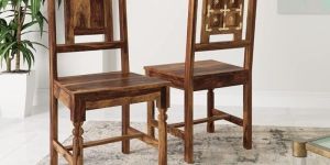 Solid Wood Dining Chair Set OF 2 Pcs